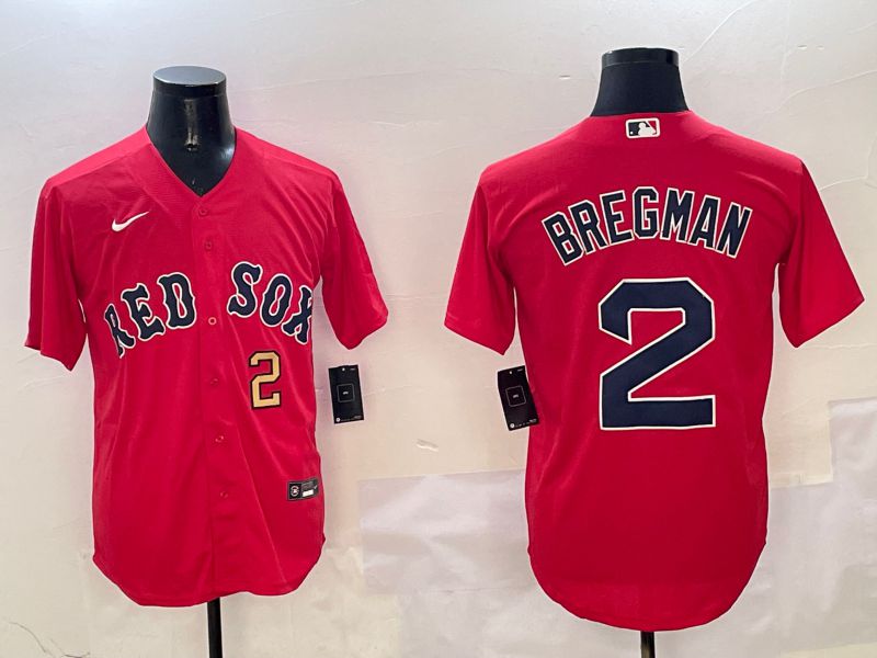 Men Boston Red Sox #2 Bregman Red Game 2025 Nike MLB Jersey style 3->toronto blue jays->MLB Jersey